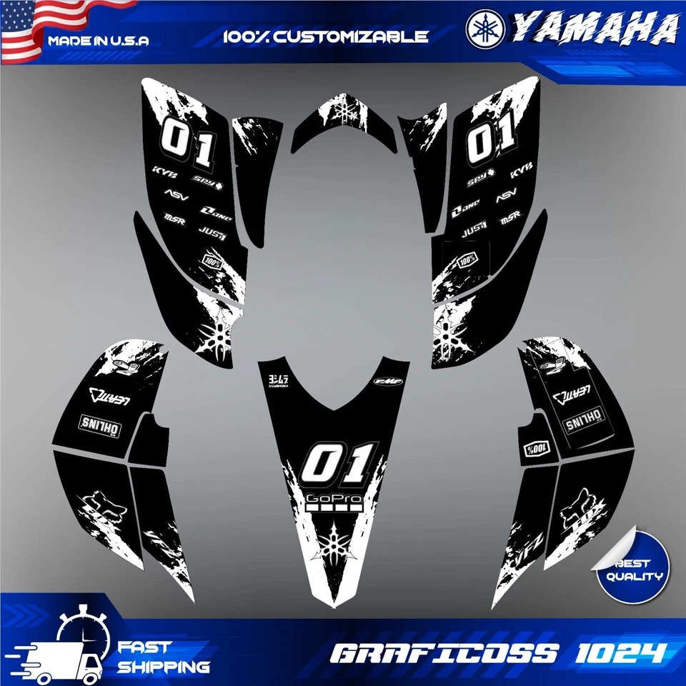 Yamaha YFZ 450 Grafik Kit 2003 2004 2005 2006 2007-2008 Decals Aufkleber Atv - Bild 1 von 4