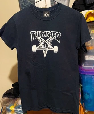 Thrasher Magazine T-Shirt Mens SKATE GOAT PENTAGRAM 666 ‘OFFICIAL’ - SIZE SMALL - image 1 of 4