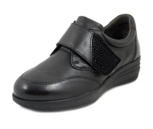 Scarpe Donna Comfort 36 Pelle Morbida Nero con Strap Plantare Estraibile CAPRICE - Foto 1 di 6