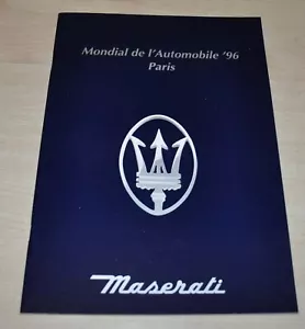 1996 Maserati Paris Specification Brochure Prospekt EN - Picture 1 of 9