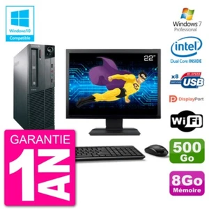 PC LENOVO M82 SFF Bildschirm 22 " G2020 RAM 8Go Scheibe 500Go Dvd-Brenner Wifi - Bild 1 von 1