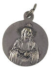 Vintage Catholic Sacred Heart Jesus, Virgin Of Carmel Religious Medal