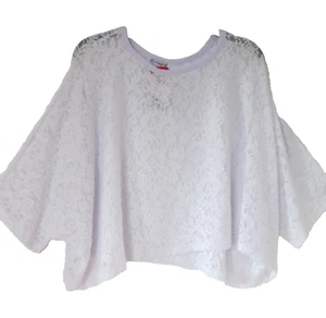 MAGNA Castaño Ancho Camisa Elástica Sobre Poncho Encaje 46-48-50-52 Blanco - Imagen 1 de 2