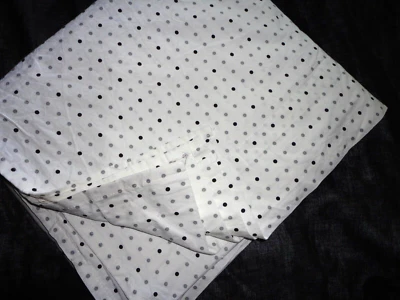 SÁBANA PLANA RALPH LAUREN GRIS CARBÓN LUNARES (1) QUEEN 100% ALGODÓN 90X102 Foto 1 de 4