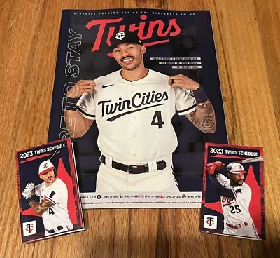 Minnesota Twins April 2023 SGA Scorecard Program Carlos Correa + Pocket Schedule - Image 1 of 2