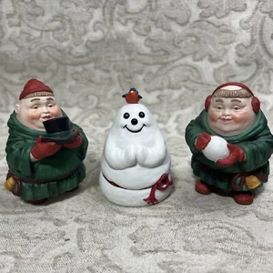 "Dept 56 Merry Makers Seymore, Seigfried y el muñeco de nieve, 9365-3, 3,75"" retirado" - Imagen 1 de 9