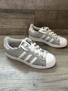 Adidas Originals Superstar Snake black white OG snakeskin print mens 5 Women 6.5 - Picture 1 of 7