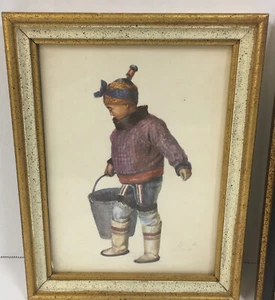 Greenland Native Inuit Child Art Card Signed CD, by Christine Deichamm Vintage - Picture 1 of 7