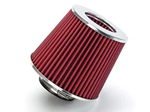 Filtro seco de repuesto de cono de admisión de aire frío de alto flujo rojo de 3 - Imagen 1 de 8