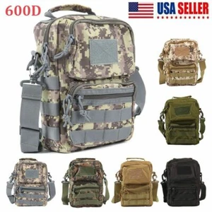 600D Men Backpack Tactical Sling Shoulder Bag Molle Travel Chest Pack Outdoor US - Picture 1 of 18