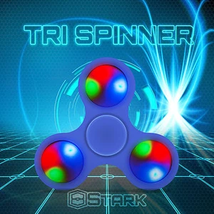 BLUE LED Hand Spinner Tri Fidget Focus Desk Toy EDC ADHD Autism KIDS ADULT x1 - Picture 1 of 5