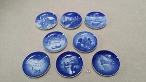 Vintage Lot of 8 Bing & Grondahl Christmas Plates most with original box Used - Picture 1 of 1