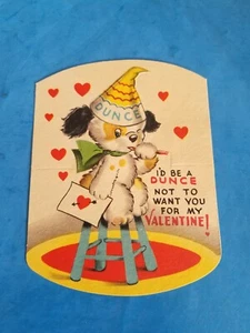 VINTAGE CUTE 5" BE MY VALENTINE DIECUT. - Picture 1 of 3