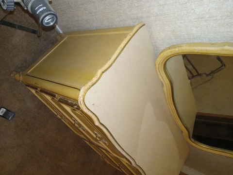 1970 Henry link vintage french provincial dresser with mirror Cover