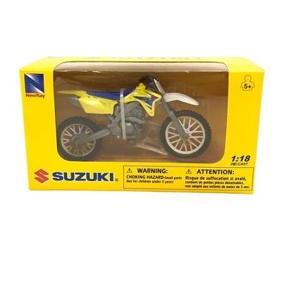 Newray Suzuki RM-Z450 Diecast 1:18 Motocross Bike Yellow - Image 1 of 4