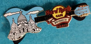 PARIS 20 YEARS ART OF EXHIBITION SACRE-COEUR CHURCH GUITAR Hard Rock Cafe PIN LE - Picture 1 of 1