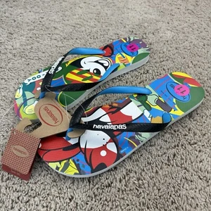 Havaianas Flip Flops Men’s Sz 11 Disney Mickey Mouse Pluto Sandals NWT - Picture 1 of 8