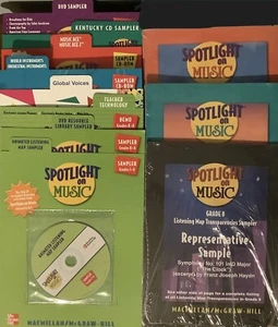 Lot of 12 Spotlight On Music Samplers - CDs / CD-ROM / DVD Macmillan/McGraw-Hill - Picture 1 of 24