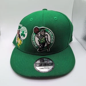 Boston Celtics New Era Icon 9FIFTY Snapback Hat Cap NBA MA Trophy State - Picture 1 of 6