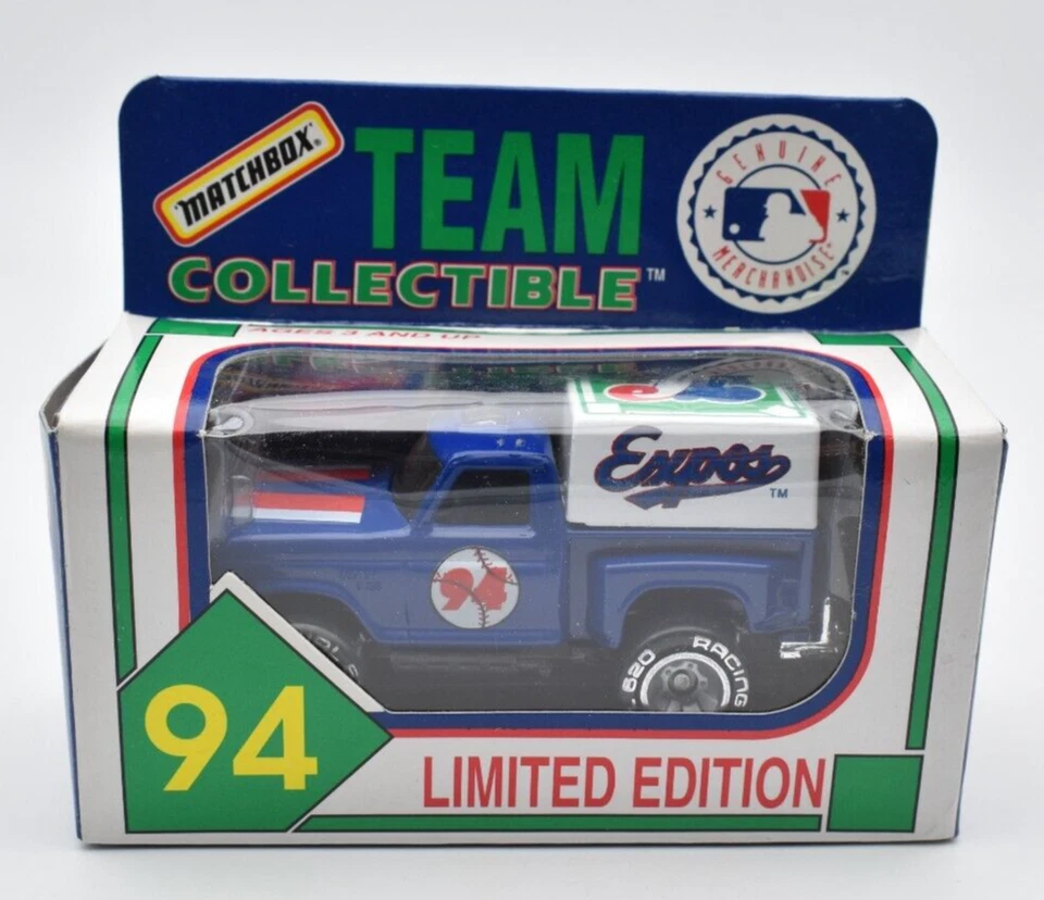 Matchbox Superfast Ford Flareside Pickup Montreal Expos blu baseball 1994 - Immagine 1 di 2