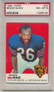 1969 Topps Football Bennie McRae (#73) PSA8 PSA - Picture 1 of 2