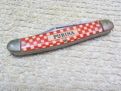 Navaja de Bolsillo Plegable Kutmaster Purina Tres Hojas De Colección Publicidad Utica NY EE. UU. Foto 1 de 4