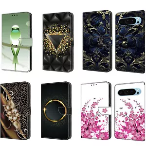Flip Printed Wallet Phone Case for Google Pixel 6 7 8 9 Pro XL 4A 5A 6A 7A 8A 9A - Picture 1 of 28