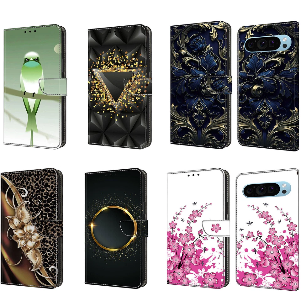 Flip Printed Wallet Cover Case for Google Pixel 6 7 8 9 Pro 4A 5A 6A 7A 8A 4 5 - Image 1 of 4