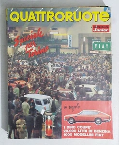 70647 QUATTRORUOTE 1967 n 143 - Poster FIAT Dino + Quattroruote Junior 3 - Picture 1 of 2