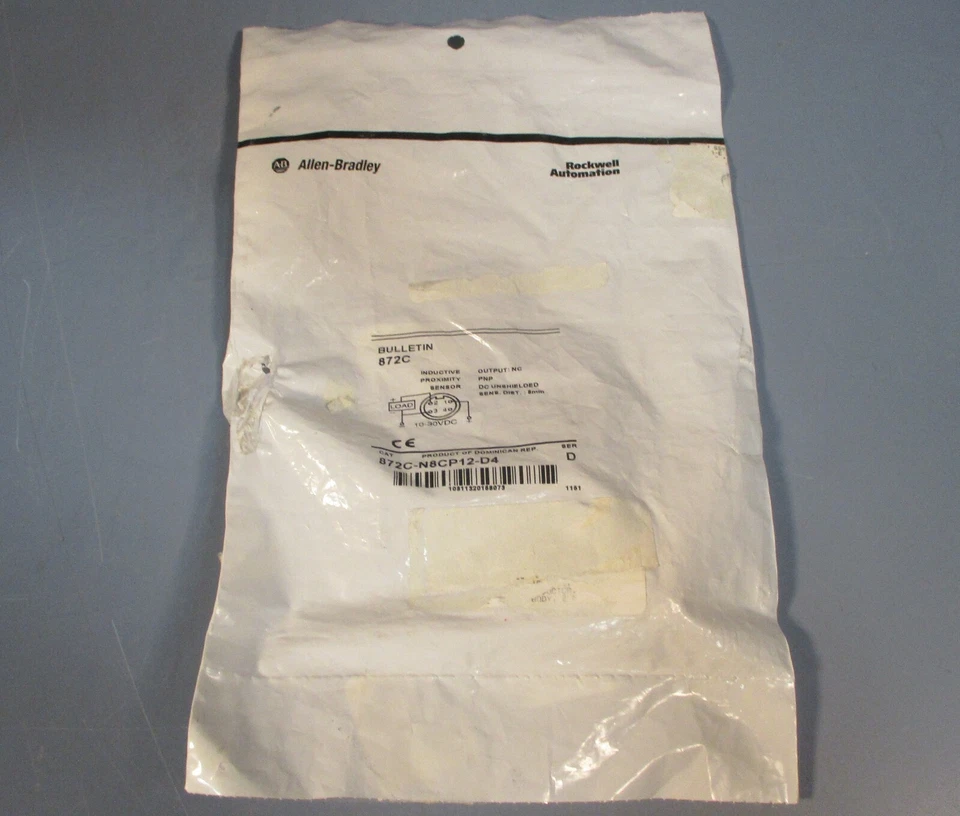 Allen Bradley 872C-N8CP12-D4 Series D Inductive Proximity Sensor 8 mm Distance - Image 1 of 4