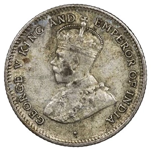 Ceylan (Sri Lanka) 25 Cents 1922 argent Georges V pièce de monnaie KM105a - Imagen 1 de 2