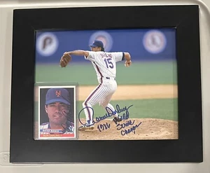 Ron Darling World Series Champion New York Mets Autographed Picture And Card - Picture 1 of 1