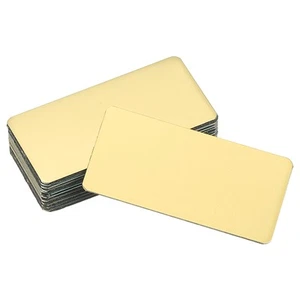 12 Pcs Stainless Steel Laser Name Plate, Gold (2 x 1 Inch) - Picture 1 of 6