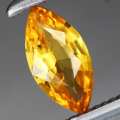 0.40ct 6.7x3.5mm Marquise Natural Yellow Sapphire Gemstone Songea, Tanzania - Image 1 of 4