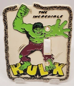 Vintage 1979 Incredible Hulk Light Switch Cover Plate Marvel Glow In The Dark - Picture 1 of 4