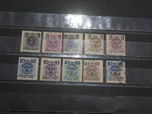 SUEDE SERIE TIMBRES N°87 A 96 OBLITERES. COTE 490 EUROS - Picture 1 of 1
