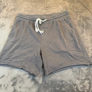 Original Use Gray Sweat Shorts Drawstring Raw Hem Casual Lounge Mens Medium - Picture 1 of 11