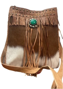 Moroccan Leather bag Handmade Tooled shoulder bag Vintage purse/lovely - Picture 1 of 9