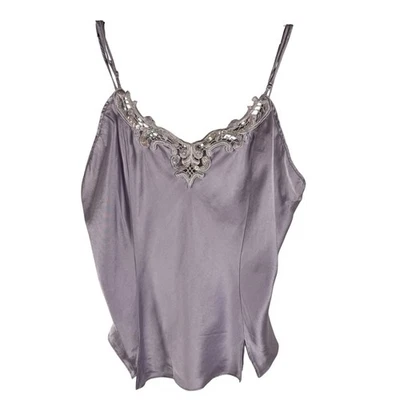 Fredrick’s of Hollywood 100% Silk Lavender Camisole Top Size Small Y2K Going Out - Image 1 of 4