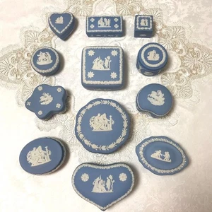WEDGWOOD Jaspis 12 Schmuckschatullen Antik - Bild 1 von 7