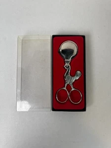 Premax Chicken Rooster Egg Topper Cutter Scissors Nickel ~ Italy - Picture 1 of 5