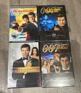 Lot 4 007 James Bond DVDs Die Another Day, Spy Loved Me, For Your Eyes, Licence - Picture 1 of 4