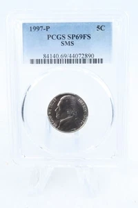 1997-P PCGS SP69FS SMS Jefferson Nickel 5C - Picture 1 of 2
