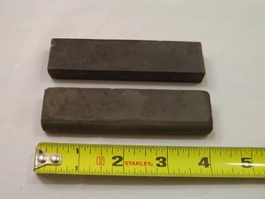 Lote de 2 piedras afiladoras pequeñas de carborundo 4" x 1" x 1/2" usadas - Imagen 1 de 2