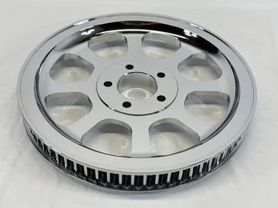 Chrome Billet 70t 1.125in Rear Drive Pulley 06-17 Harley Dyna 1 1/8” 70 Tooth - image 1 of 4