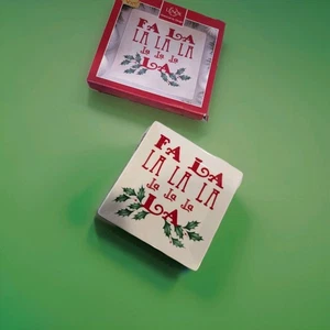 Neu im Karton Lenox Holiday 6" Leckerbissen Teller quadratisch FA LA LA LA LA Weihnachten XMS929 - Bild 1 von 9