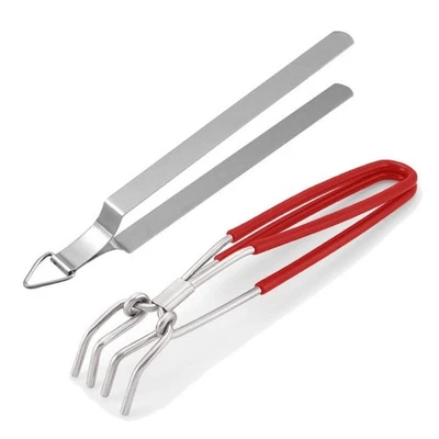 Pakad/Sansi in acciaio inossidabile, utensile da cucina (pinza rivestita in f... - Immagine 1 di 4