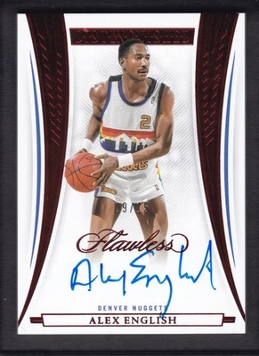 2021-22 ALEX ENGLISH 09/15 AUTO PANINI FLAWLESS DISTINGUISHED AUTOGRAPHS - Image 1 of 2