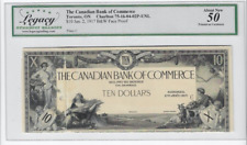 1917  Canadian Bank of Commerce $10 FACE PROOF  Cat#75160402P-UNL  Legacy  AU-50