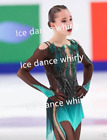1083 figurine de patinage sur glace filles femmes manches longues robes de patinage